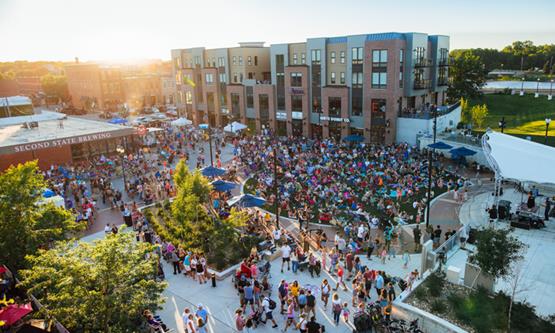 Downtown Cedar Falls, IA (credit: Travel Iowa)